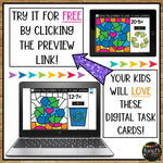 Boom Cards™ Earth Day Digital Color by Code April Math Fact Fluency Station