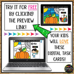 Boom Cards™ Fall Color by Code PUMPKIN Digital Learning Activity, Addition