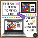 4th of July Color by Code Boom Cards™ Digital Math Activity for Centers