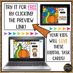 Thanksgiving Boom Cards™ PUMPKIN Color by Code Digital Learning Activity