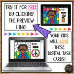 Martin Luther King Day Boom Cards™ Digital Color by Code Distance Learning Math