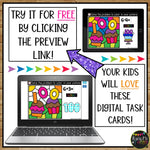 100th Day Boom Cards™ Digital Color by Code Distance Learning CUPCAKES