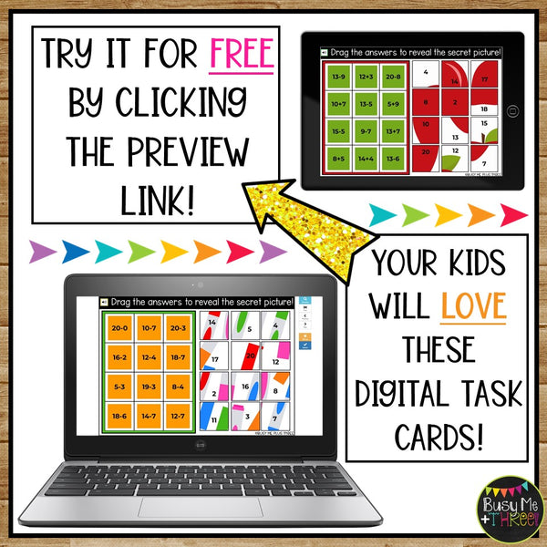 Back to School Boom Cards™ Digital Math Puzzles Mystery Pictures