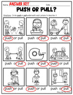 Push and Pull Worksheets A Force and Motion Activity Digital and Printable