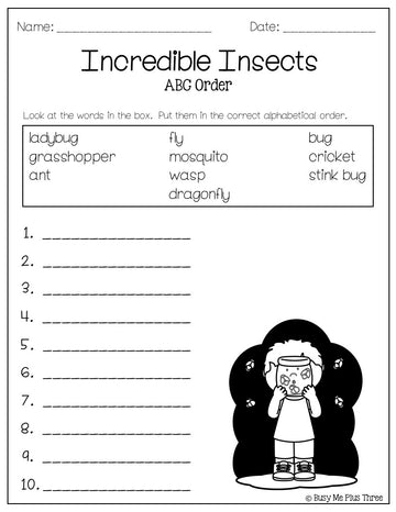 ABC Order Worksheets Alphabetical Order Pages for 1st, 2nd, 3rd