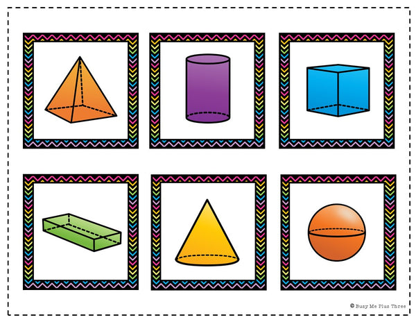 3d Shapes Activity Math Journal Page {K, 1, 2}, Solid Shapes