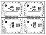 Addition with Regrouping Game, Math Scoot {QR Codes} Fall, Autumn