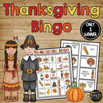 Thanksgiving Activities BUNDLE Fun Worksheets, Bingo, Color by Number Pages