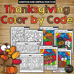 Thanksgiving Activities BUNDLE Fun Worksheets, Bingo, Color by Number Pages