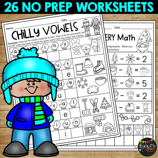 After Winter Break Activity No Prep Fun Worksheets Crosswords Word Search Puzzle