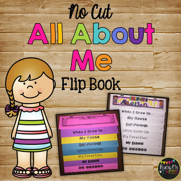 All About Me FLIP BOOK, Back to School, Beginning of the Year Activity {NO CUT}