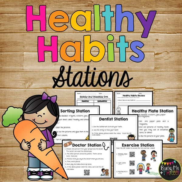 Healthy Habits BUNDLE Stations, Sort, and Activities